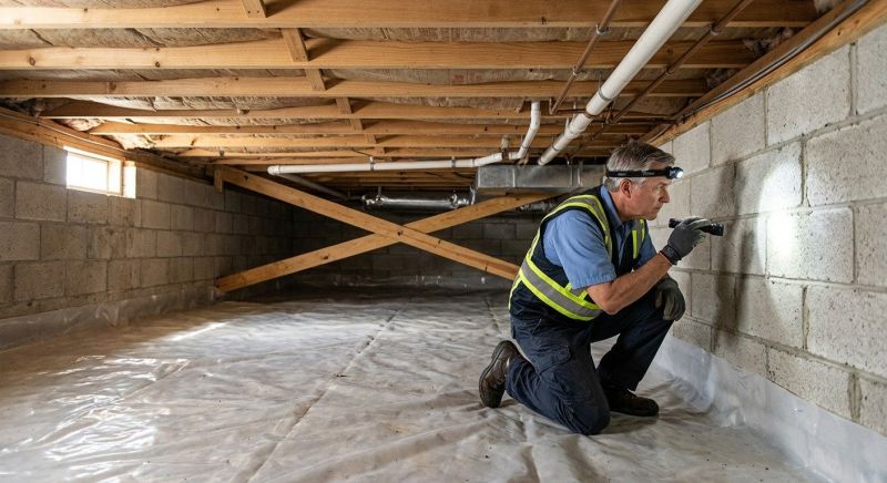 Crawl Space Leveling in Newtown, CT