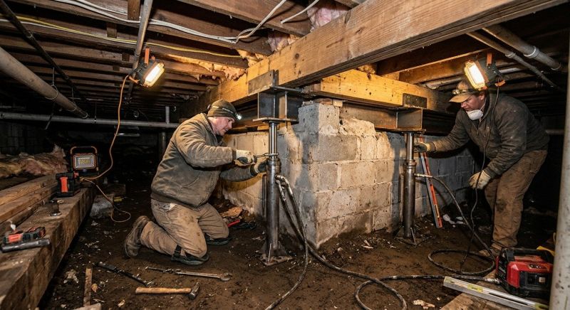 Crawlspace Foundation Repair in Oakville, CT