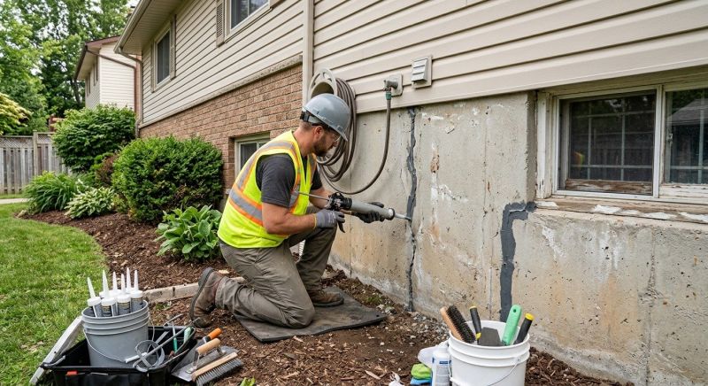 Foundation Crack Sealing in Newtown, CT
