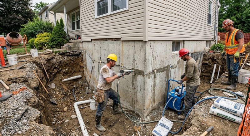 Foundation Cracks Repair in Newtown, CT