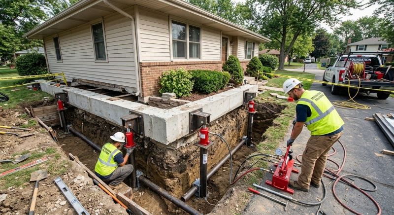 Foundation Jacking in Easton, CT