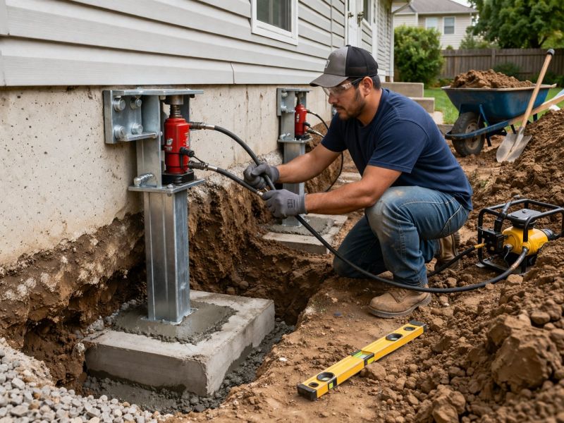 Foundation Pier Repair in Newtown, CT