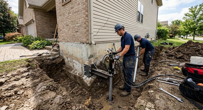 Foundation Settlement Repair in Newtown, CT