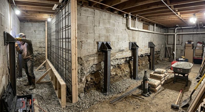 Foundation Stabilizing in Oxford, CT
