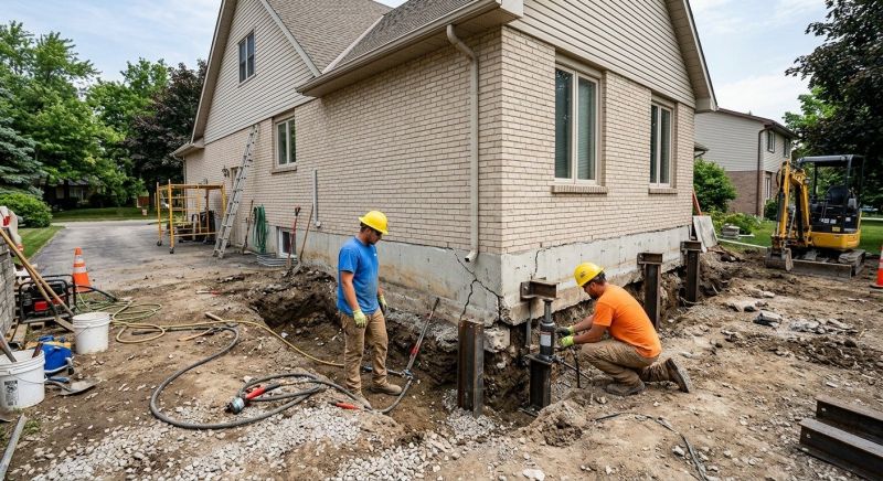 Helical Piers Installation in Newtown, CT