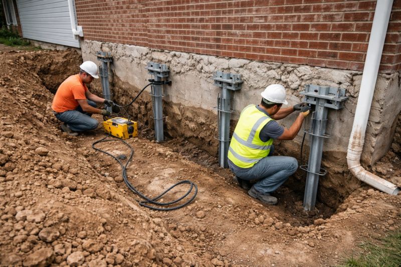 Helical Piers Installation in Newtown, CT