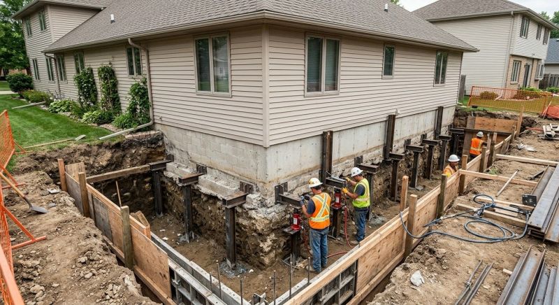 House Underpinning in Newtown, CT