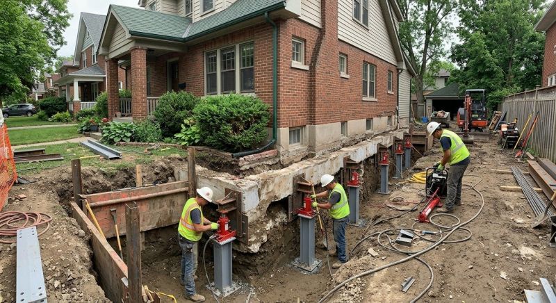 House Underpinning in Newtown, CT