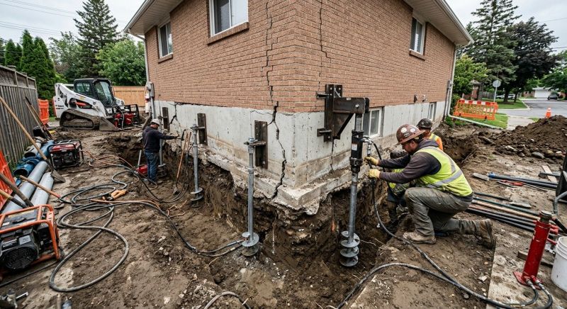 Sinking Foundation Repair in Brookfield, CT
