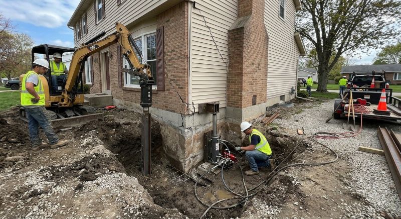 Sinking Foundation Repair in New Canaan, CT
