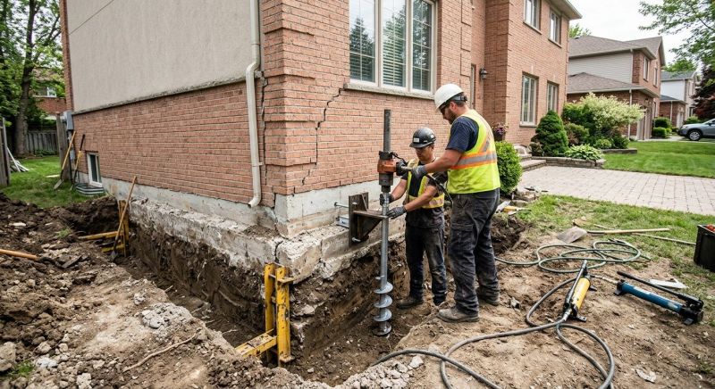 Sinking Foundation Repair in Norwalk, CT